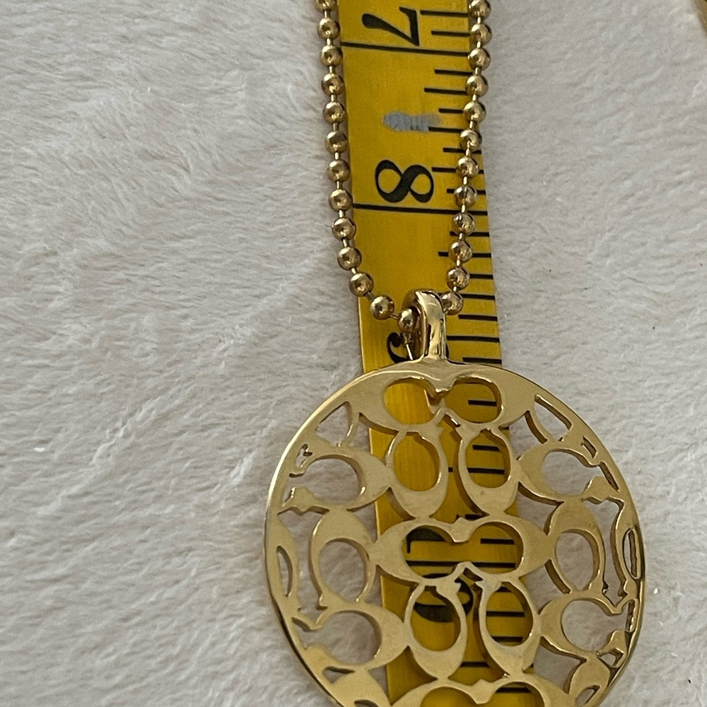 Trending Signature Coach Medallion Necklace and Earrings, Beautiful Condition - Picture 8 of 8